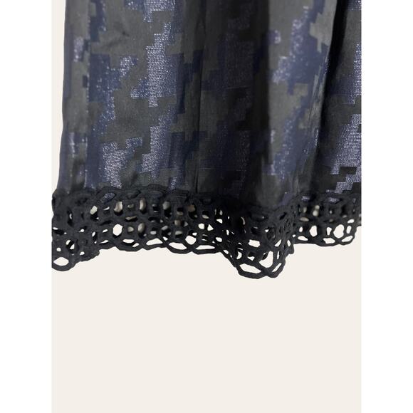 Anna Sui for Target Navy Blue Black Eyelet Sleeveless Cocktail Dress Size 10 - Picture 10 of 10
